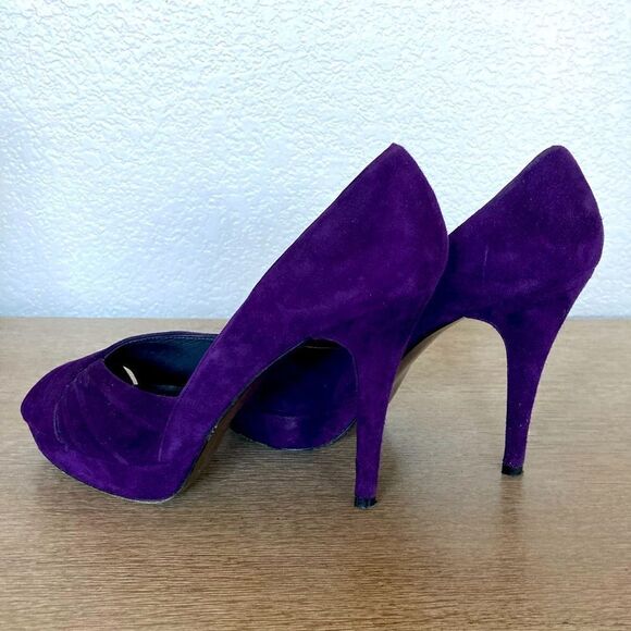 Stuart Weitzman Purple Suede Heels 8.5 - Picture 8 of 10